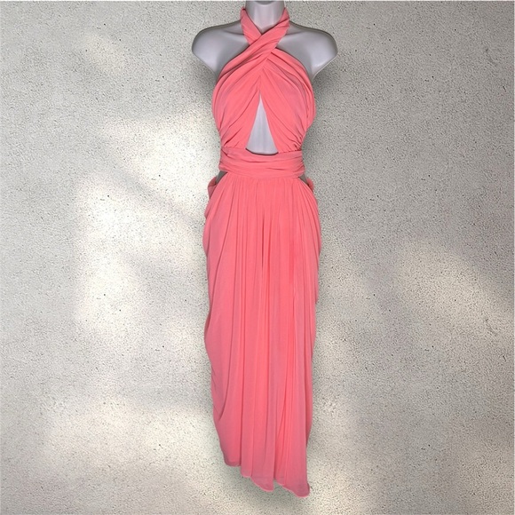 Sabo Skirt Formal Backless Halter Maxi Slit Dress Size Small S - Picture 7 of 15